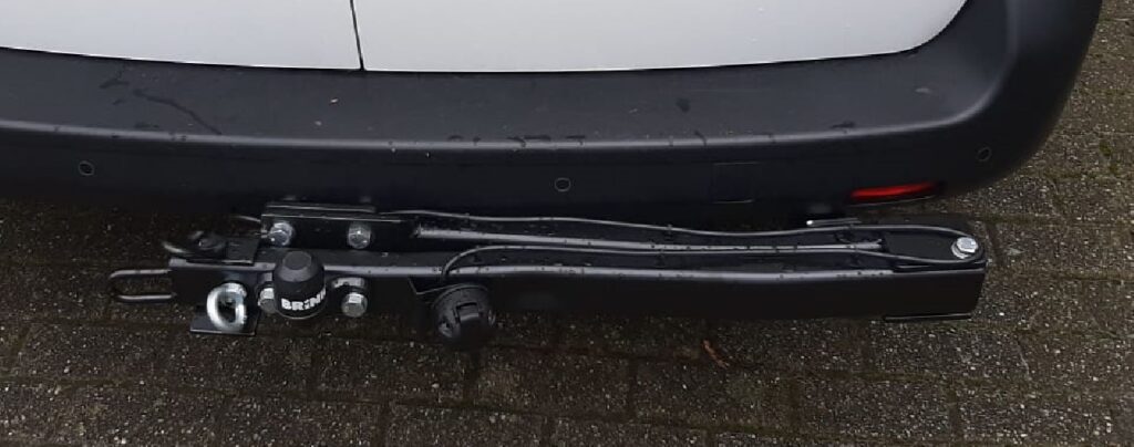 fietsdrager zwenkarm ingeklapt