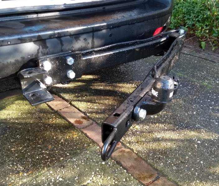 fietsdrager zwenkarm opengeklapt